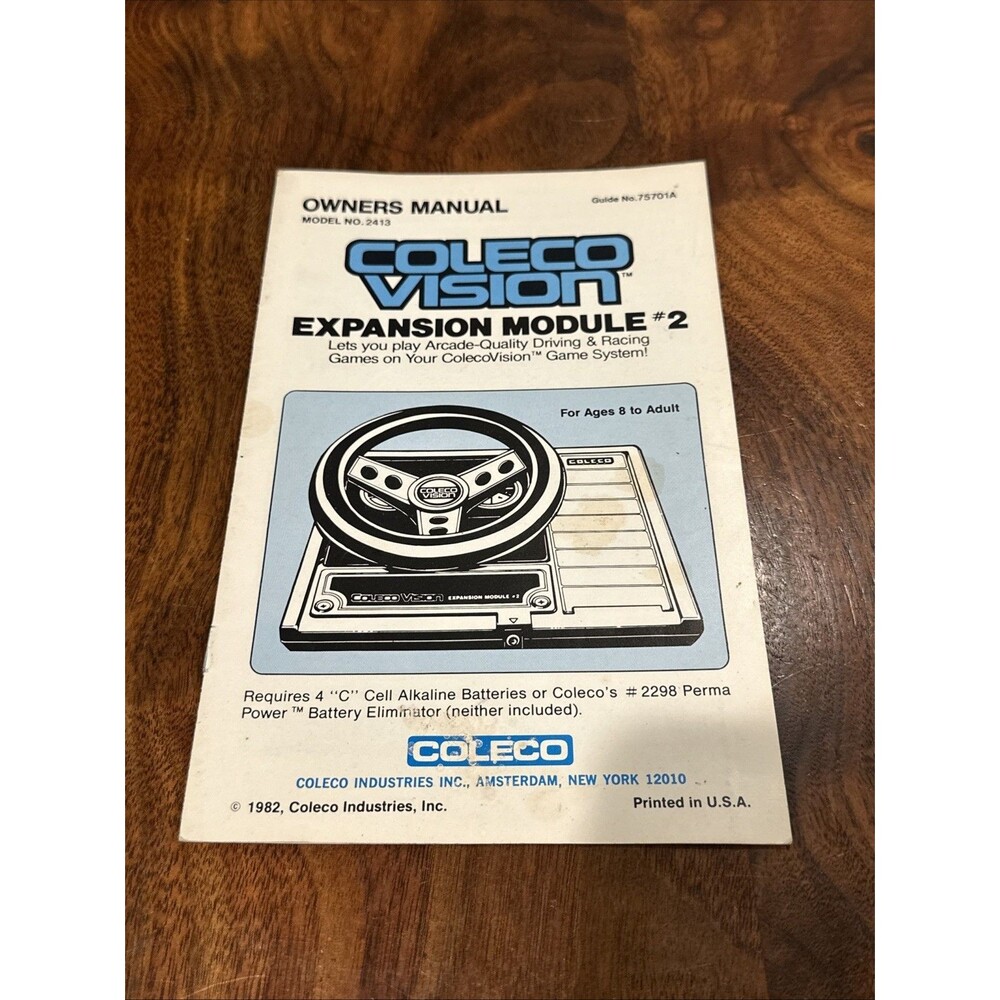 1982 Coleco Vision Expansion Module #2 Owner's Manual Vintage Game 75701A B14